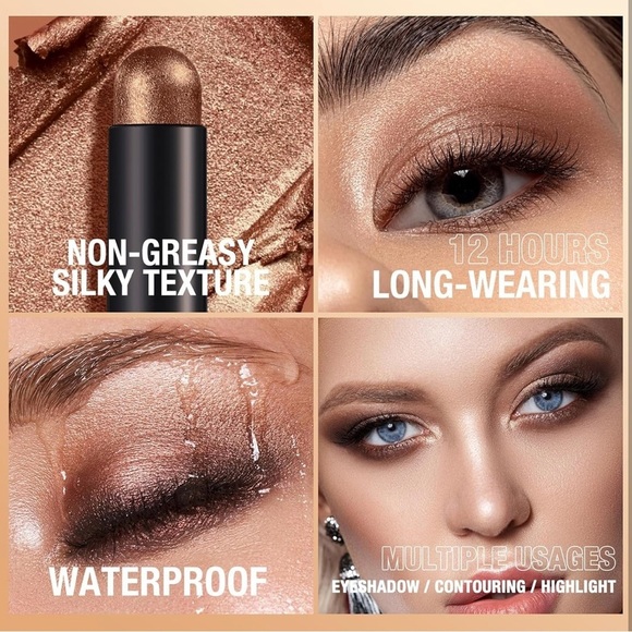 8 pieces eyeshadow sticks and highlighters set - Picture 8 of 8